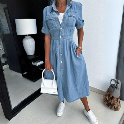 Johanna™ | Trendiges Jeans-Midikleid