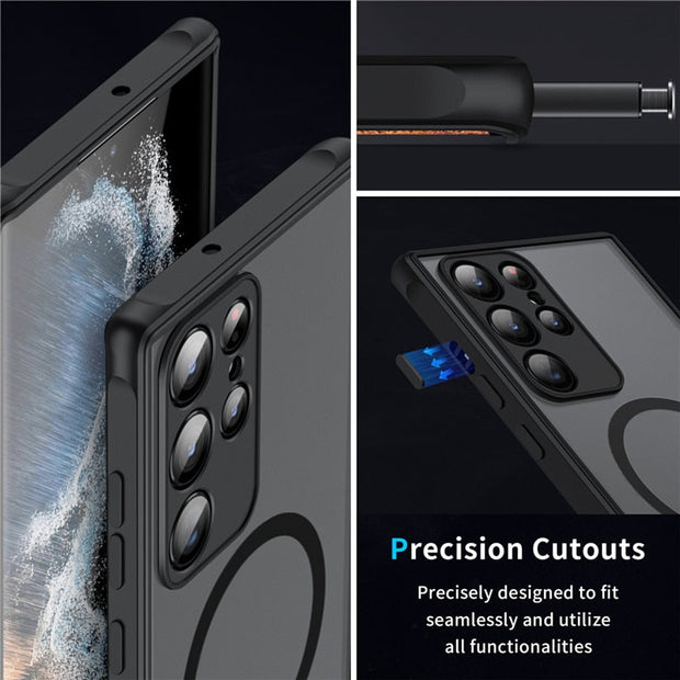 Transluzentes magnetisches stoßfestes Gehäuse für Samsung