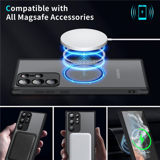 Transluzentes magnetisches stoßfestes Gehäuse für Samsung