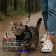 Serenosole™ CatVenture | Bequemes Anti-Ausbruch-Geschirr für Katzen | Von Tierärzten empfohlen (1+1 GRATIS)