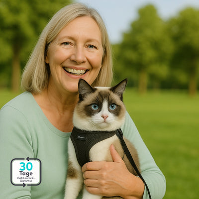 Serenosole™ CatVenture | Bequemes Anti-Ausbruch-Geschirr für Katzen | Von Tierärzten empfohlen (1+1 GRATIS)