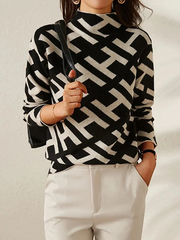 Tamara™️ | Schwarz-weißer Pullover